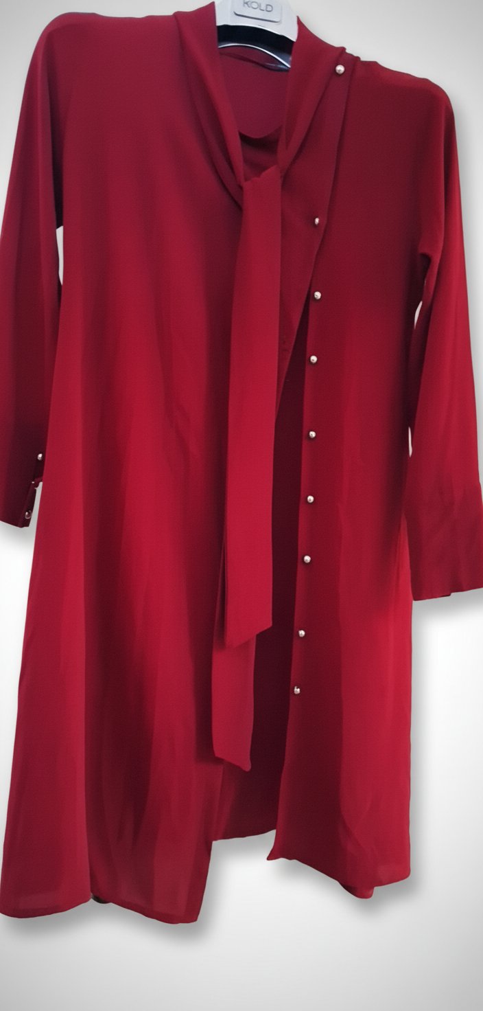 Chemise rouge longue 