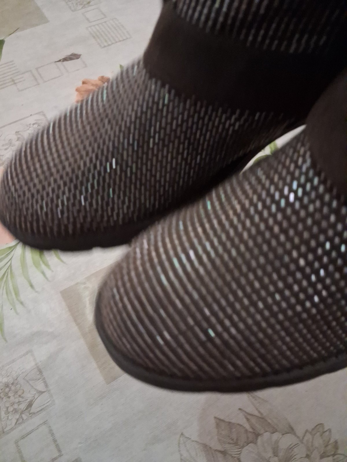 Bottine marron avec strass 