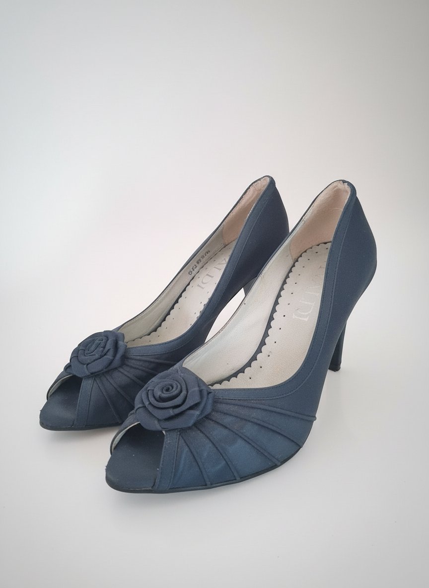 Escarpin en bleu nuit