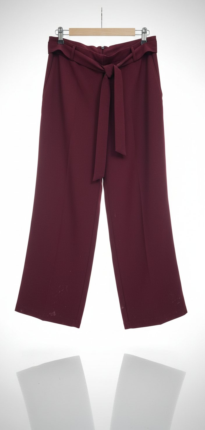 Pantalon large rouge bordeaux 