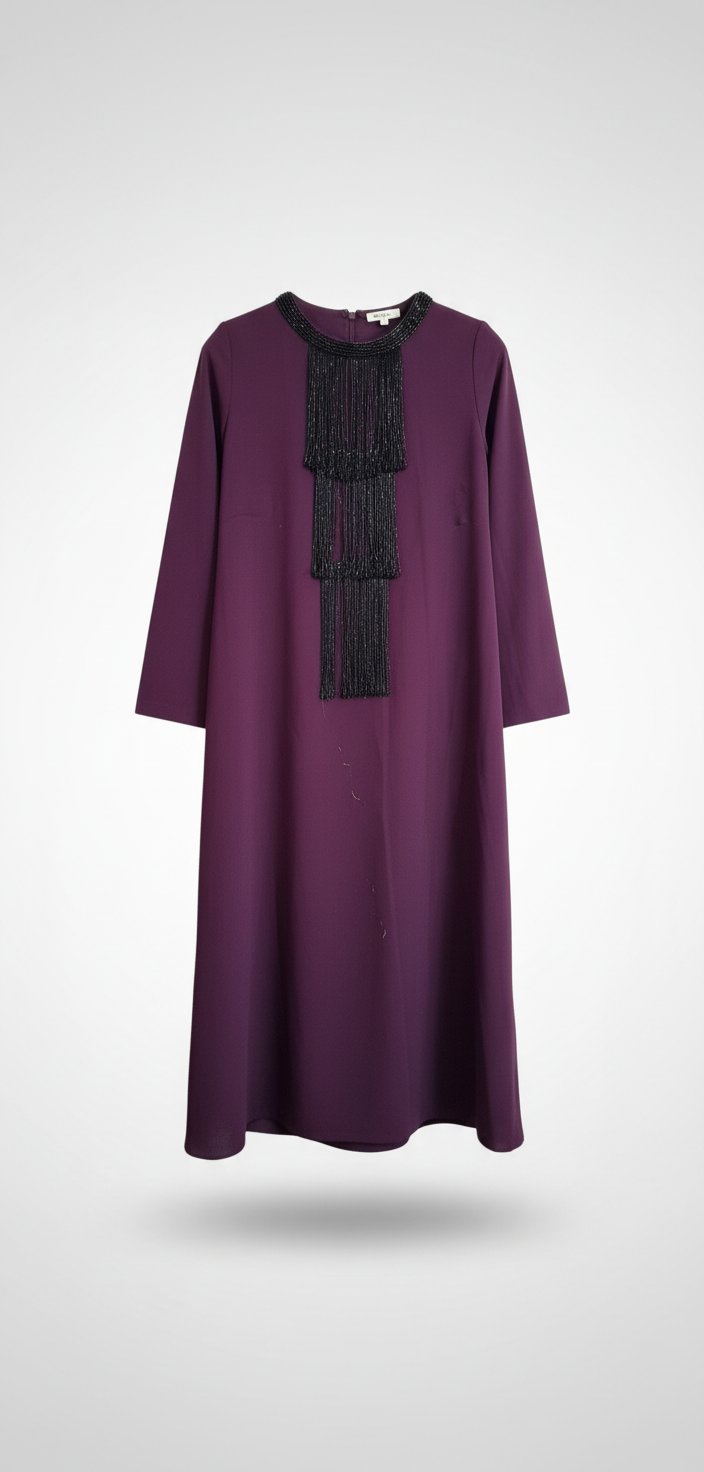 Robe chemise mauve