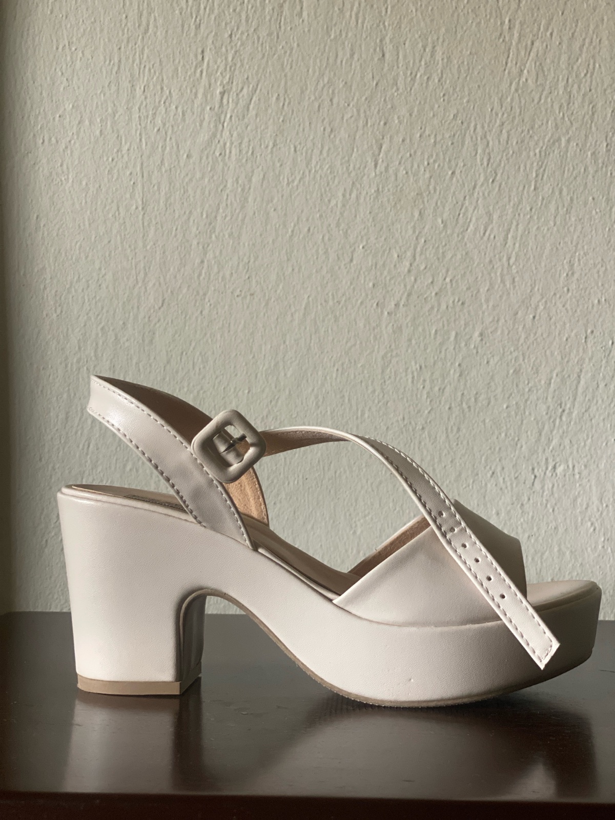 SANDALES À TALONS — 5 cm BEIGE 