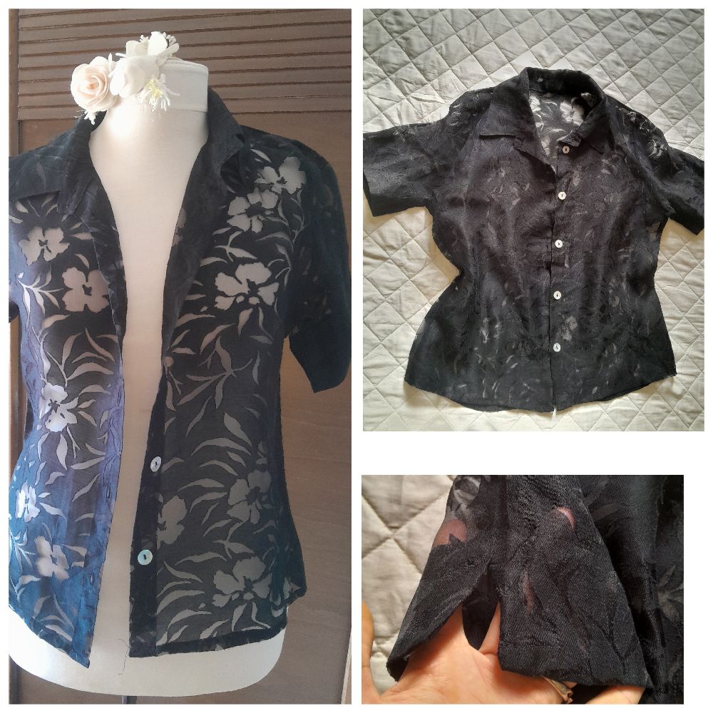 Chemise organza imprimé jamais portée 