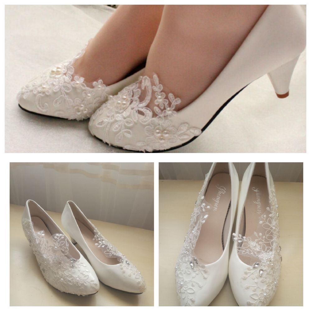 Escarpins blanc pour mariée 