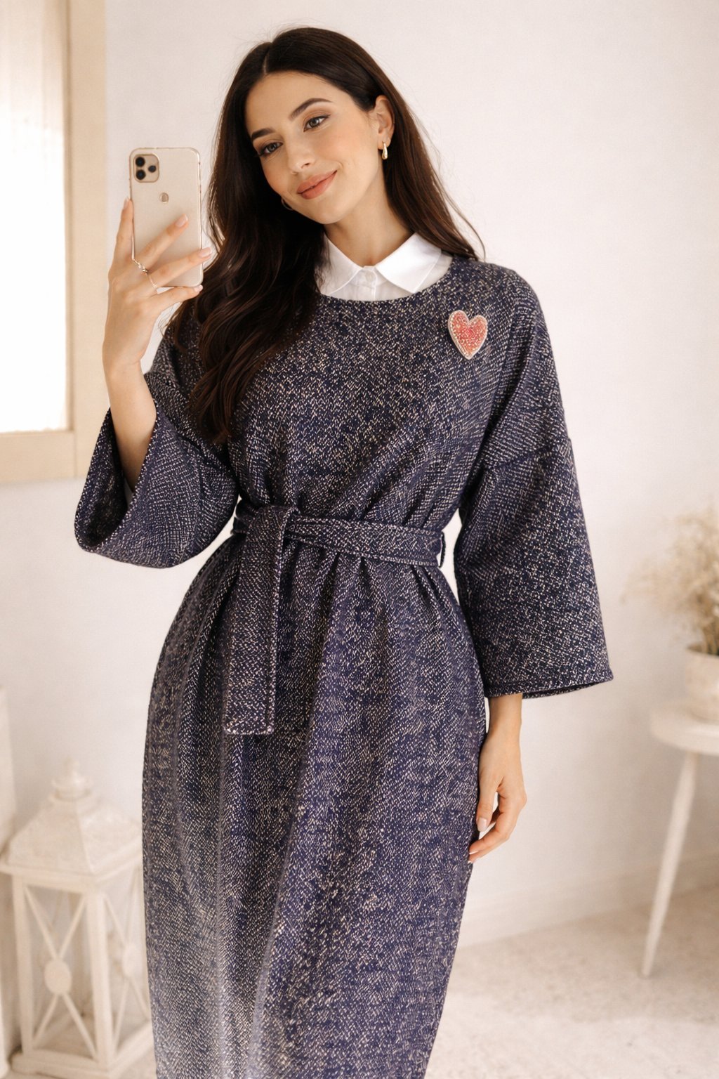 Robe en cachemir taille fama 7ata 44