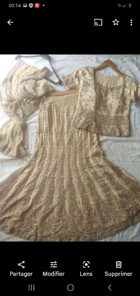lahienga 3 pièces en beige dorée 
