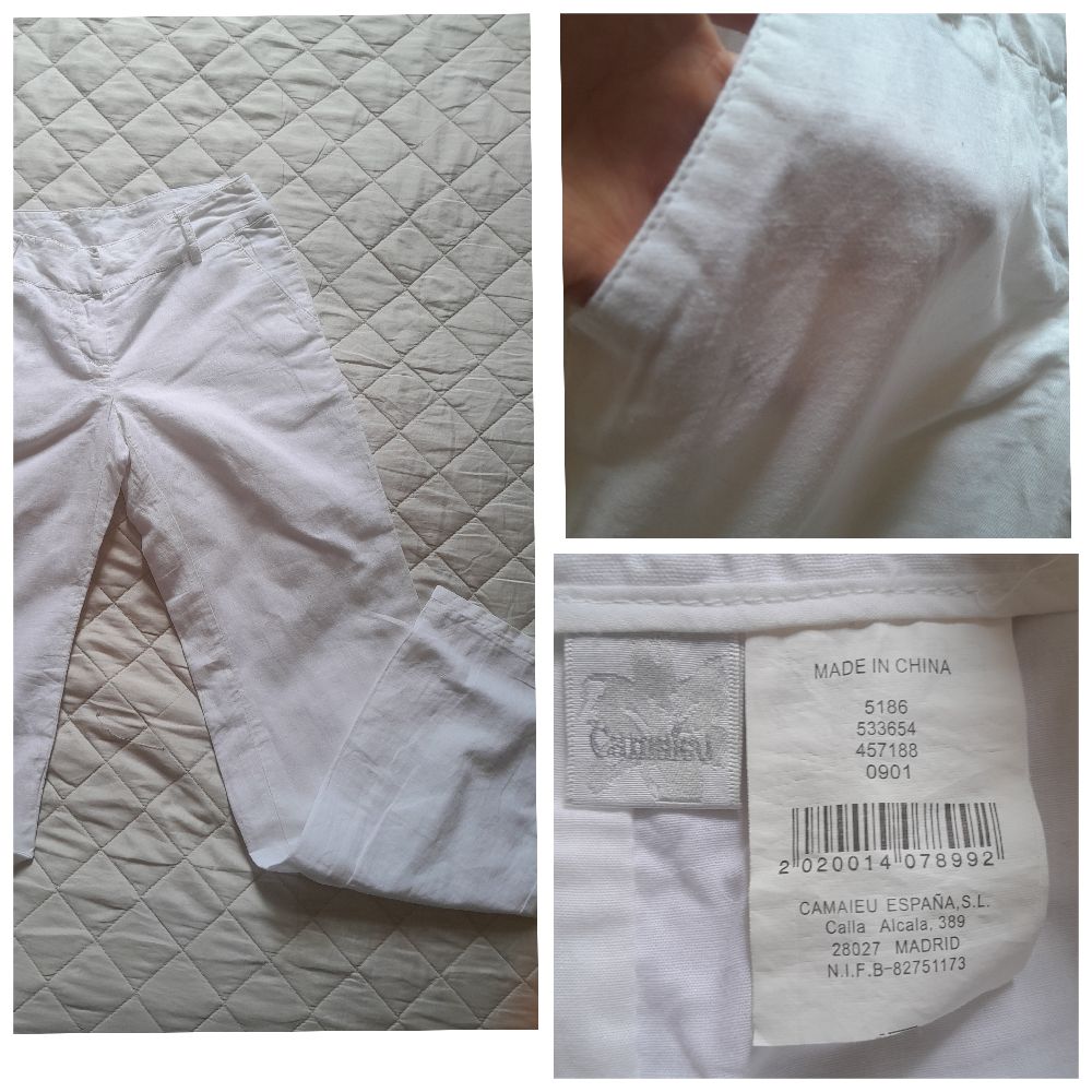 Pant lin blanc