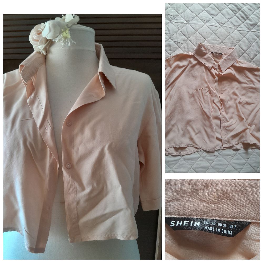 Chemise crop semau clair  T34/36