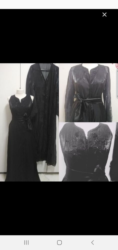 caftan marocain noir tt neuf brodé 