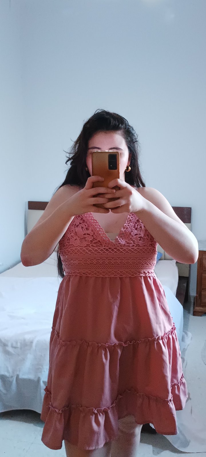 Robe rose poudré 