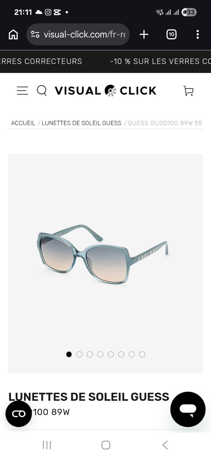 Lunette solaire Guess