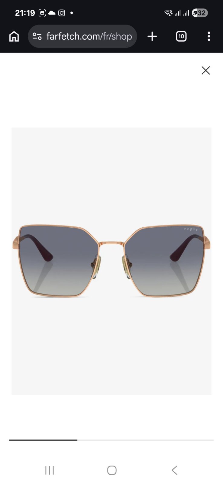 Lunette solaire vogue 