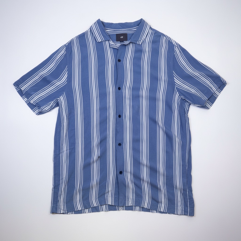 Chemise fluide rayée bleu et blanc - H&M - L