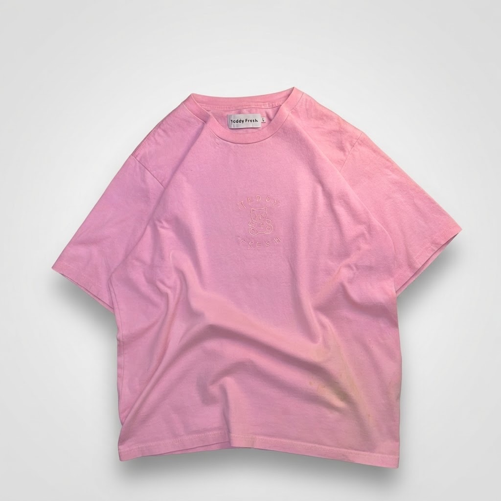 T-shirt Oversize Teddy Fresh Rose Embroidered - Taille L