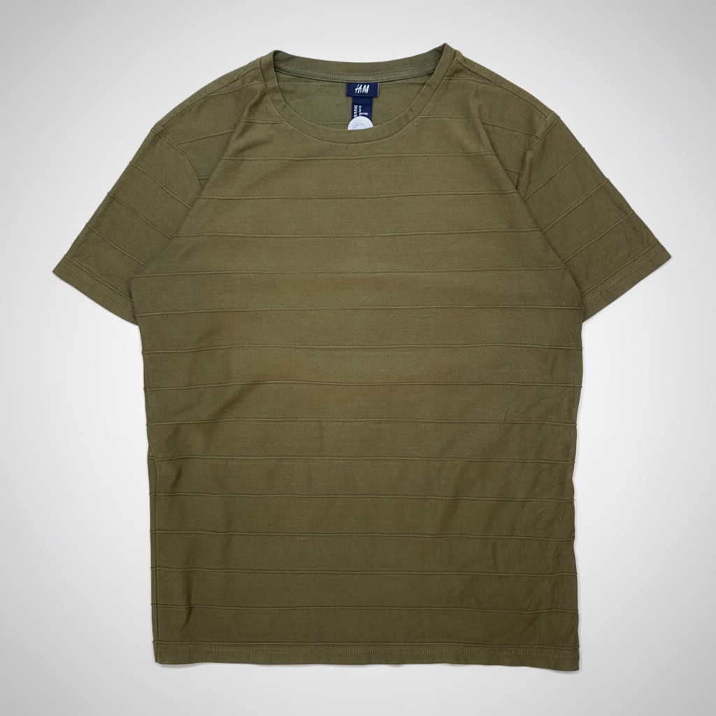 🌿 T-shirt Basique H&M Vert Militaire