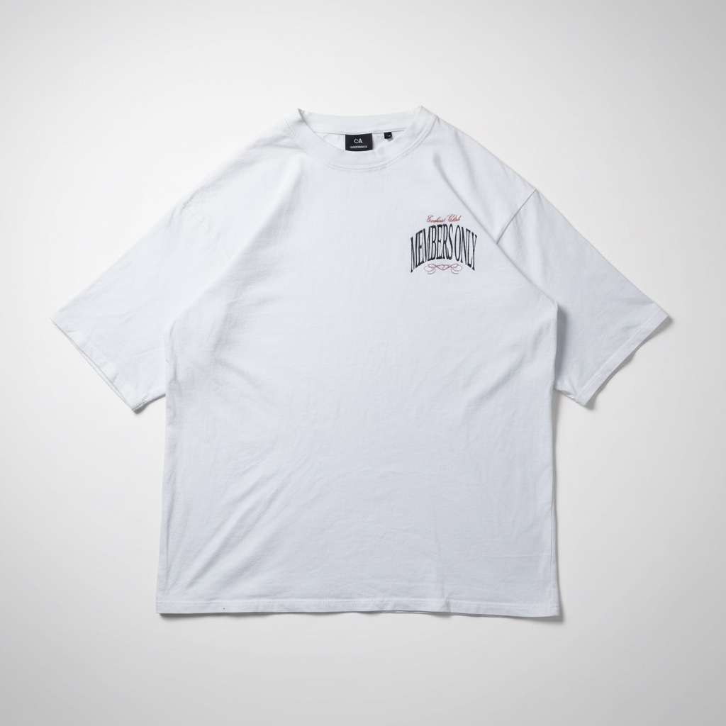 T-shirt blanc C&A - Members Only (Oversize)
