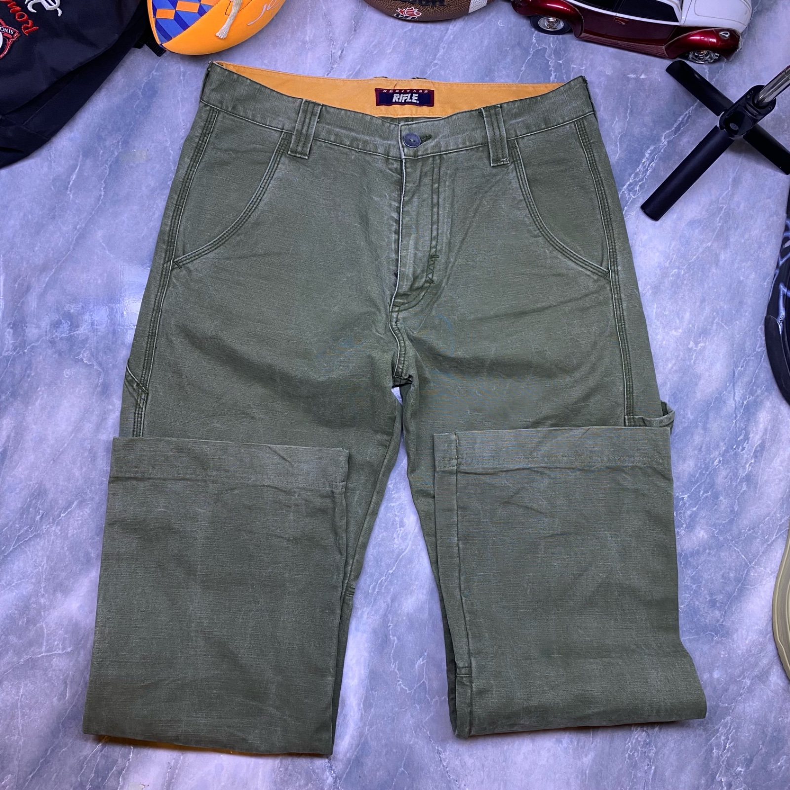 Pantalon Cargo Vert Olive — RIFLE Heritage