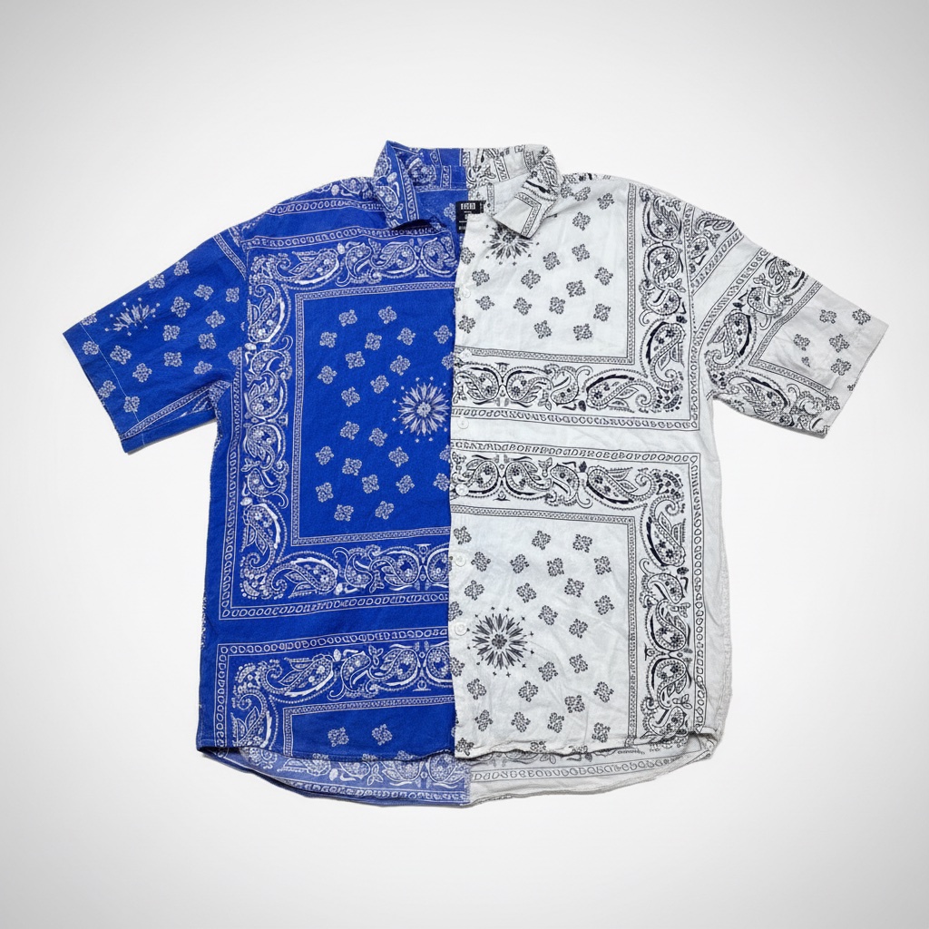 Chemise manches courtes imprimé Bandana FSBN – Taille M (Oversized)