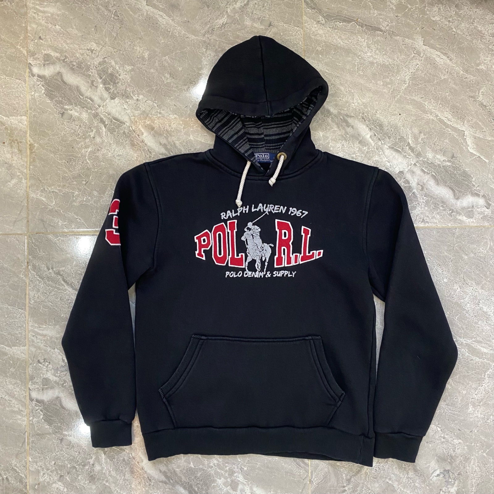 🎯 Hoodie Polo Ralph Lauren Vintage "Polo R.L. 1967" — Size M