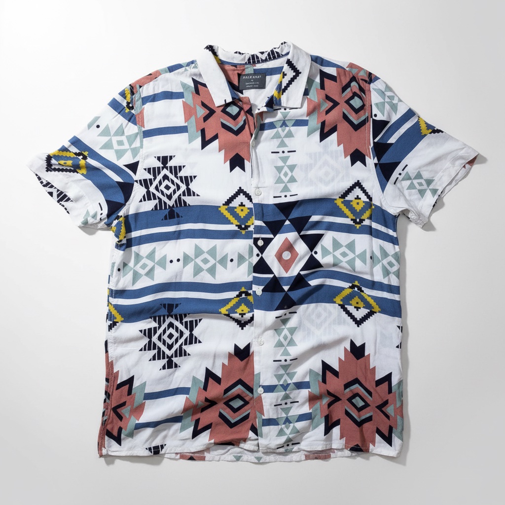 Chemise d'été à motifs géométriques colorés - Primark - XL