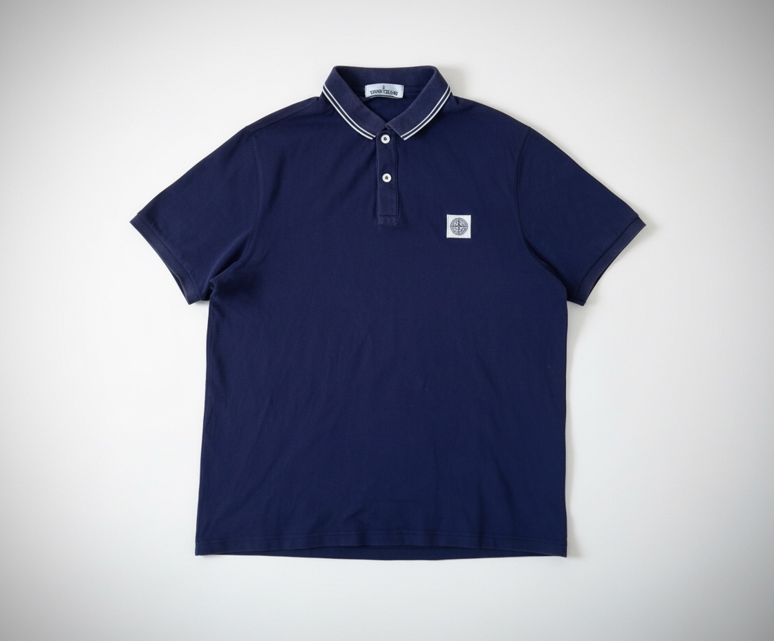 Polo Stone Island Slim Fit - Bleu Marine -