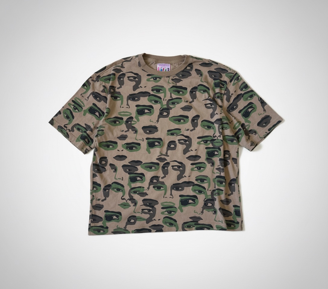 T-shirt KidSuper Studios - All-over Face Print - Rare -