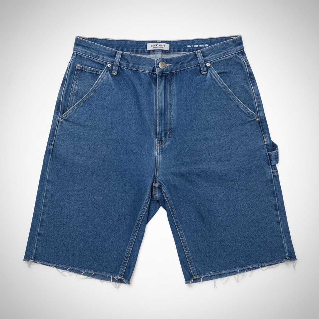 Short en jean bleu brut frangé - Carhartt WIP - Taille 29 (38/40)