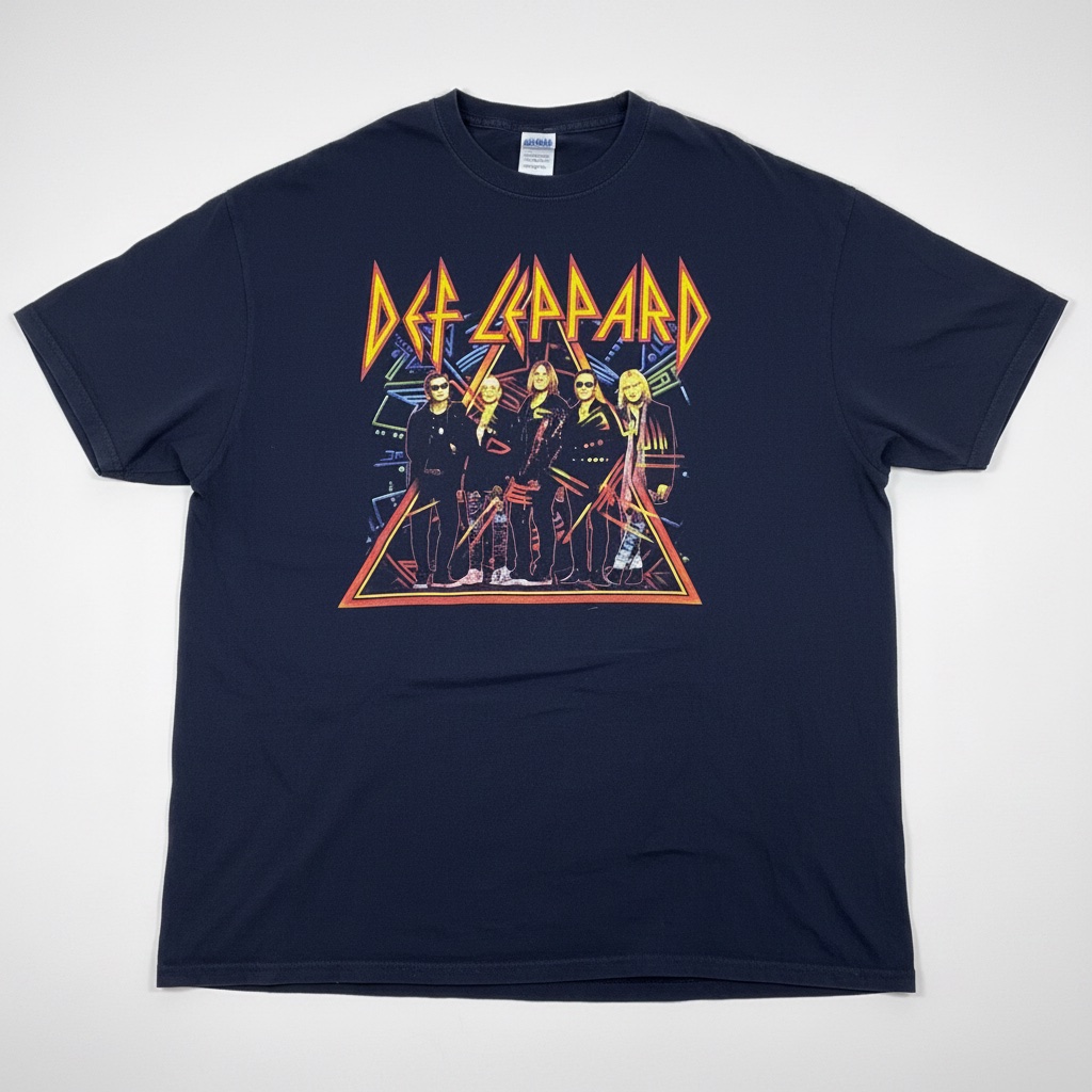 T-shirt Vintage Def Leppard Rock Band - Taille XL