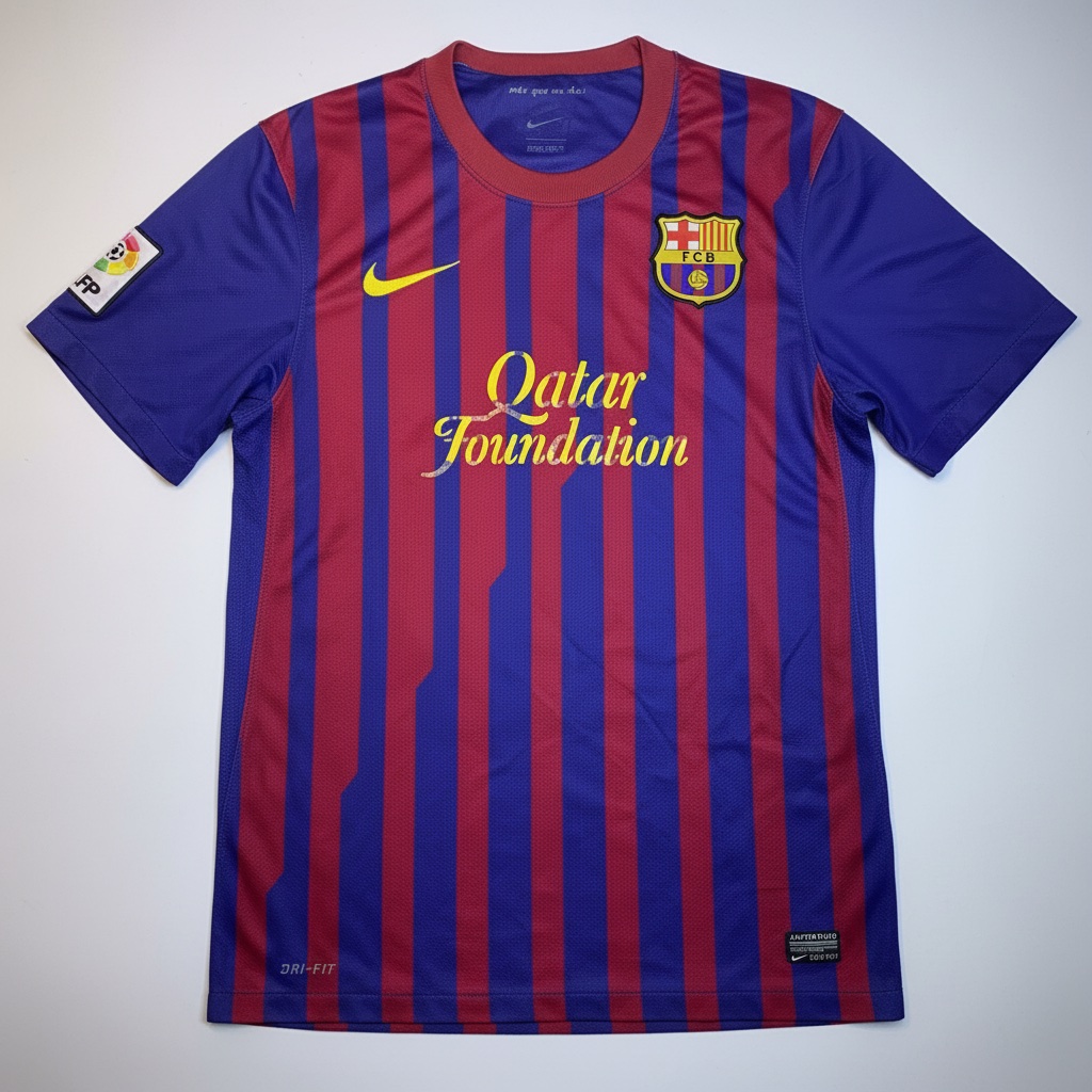 Maillot FC Barcelone 2011/2012 – Nike Dri-Fit (Époque Or)
