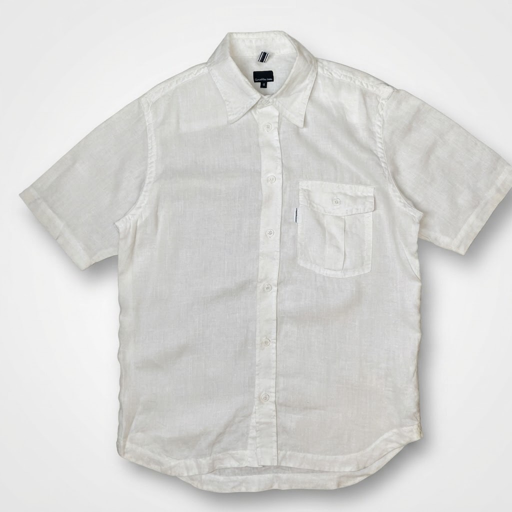 👔 Chemise Calvin Klein Jeans Blanche Manches Courtes ⚪ (Taille S)