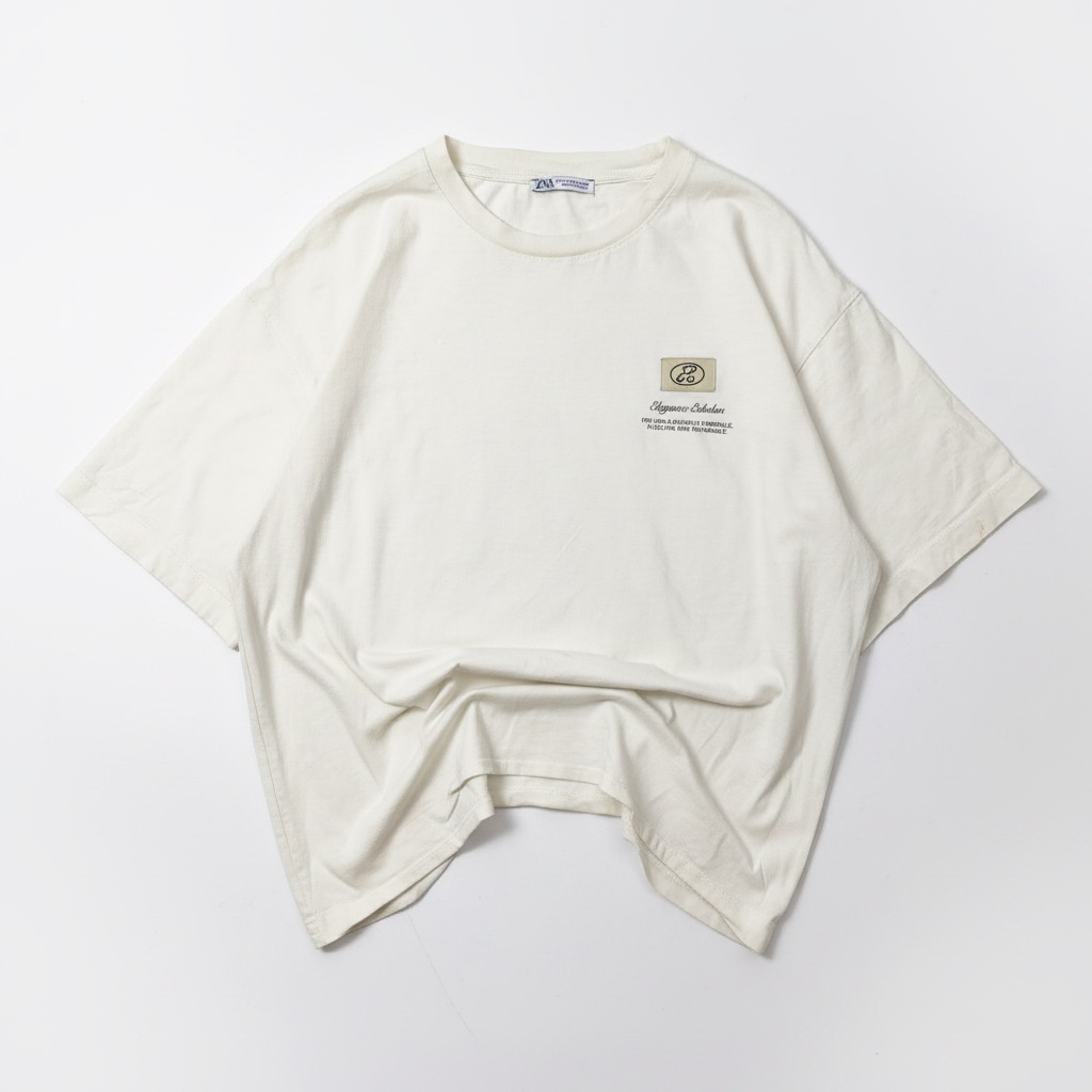 ⚪ T-shirt Oversized Blanc Zara "Elegance Echelon"