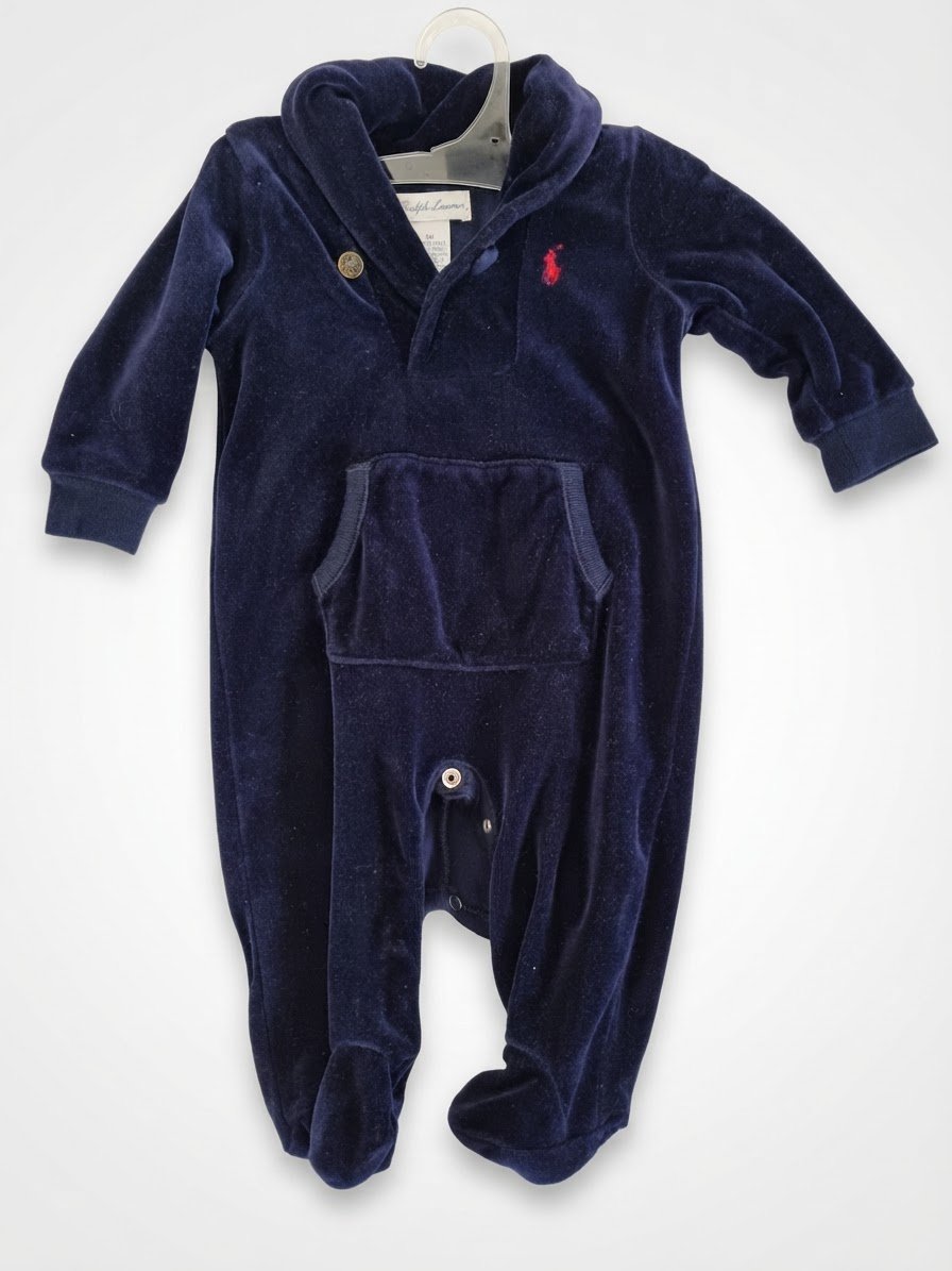 Grenouillère velour Ralph Lauren 