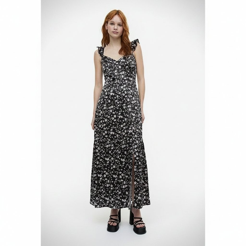 Robe longue avec fente 
