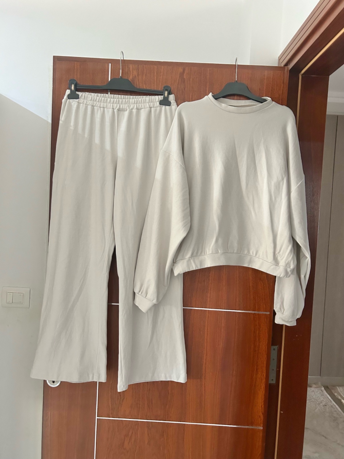 Set gris oversize neuf en coton 