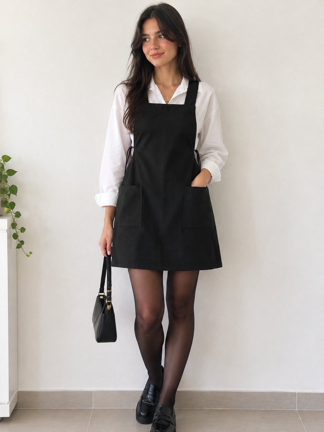 Robe salopette noire 