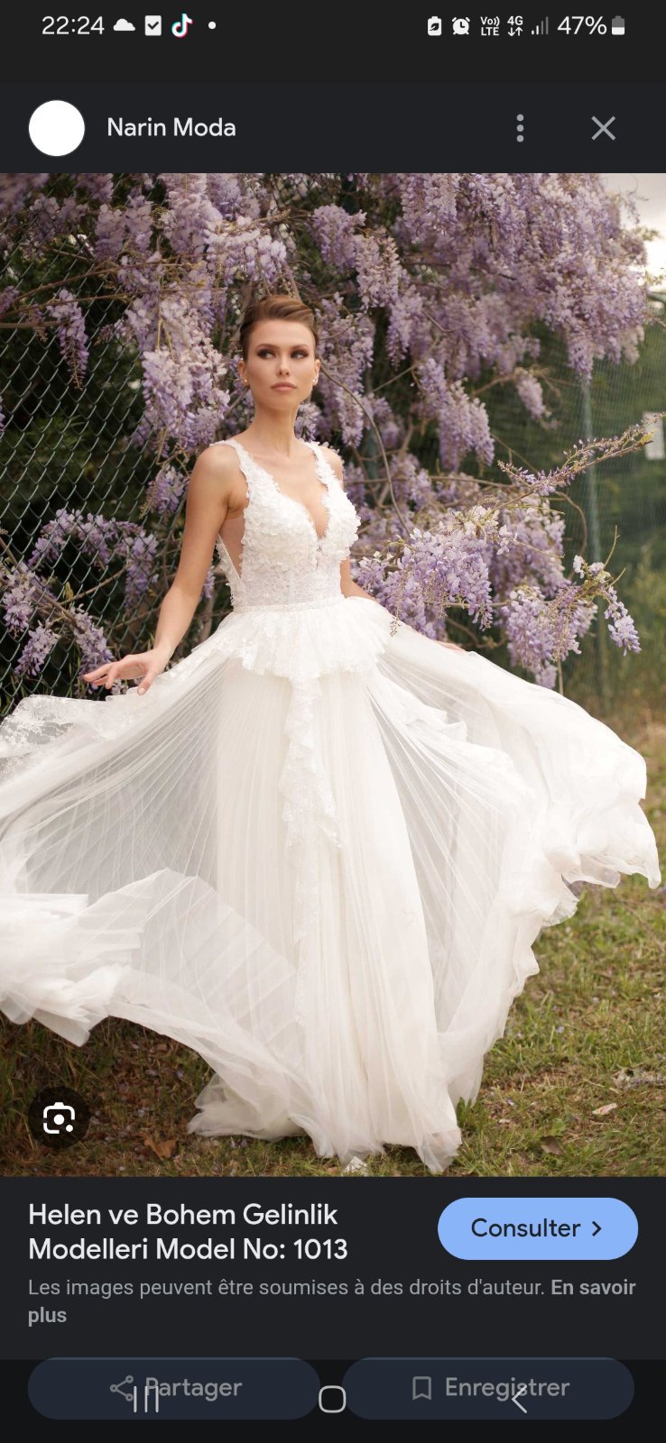 Robe de mariée bohème chic, légère et romantique