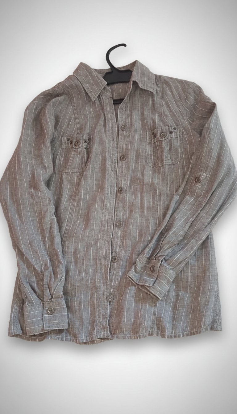 Chemise en Lin Gris