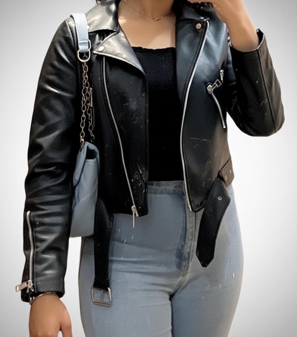Vest cuir noir 