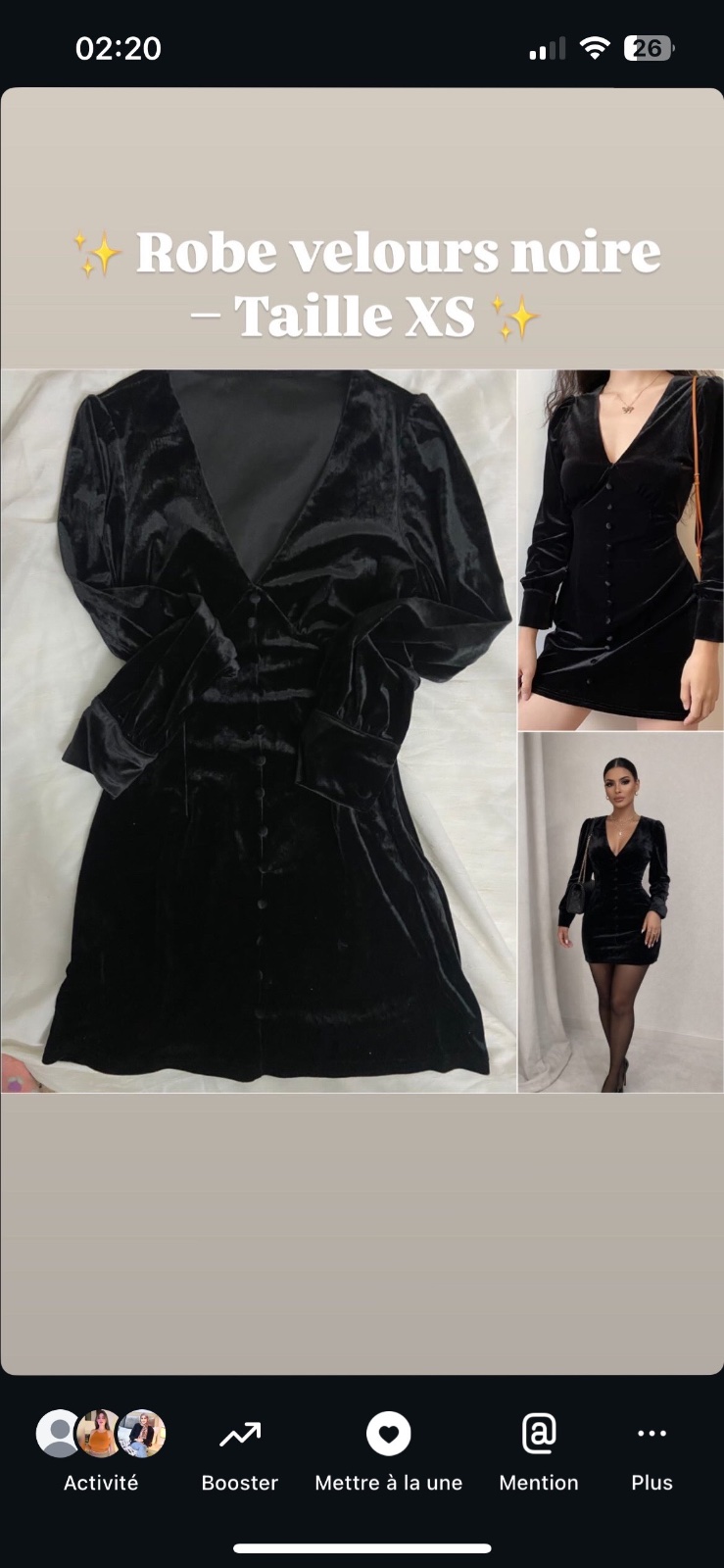 Robe velour 
