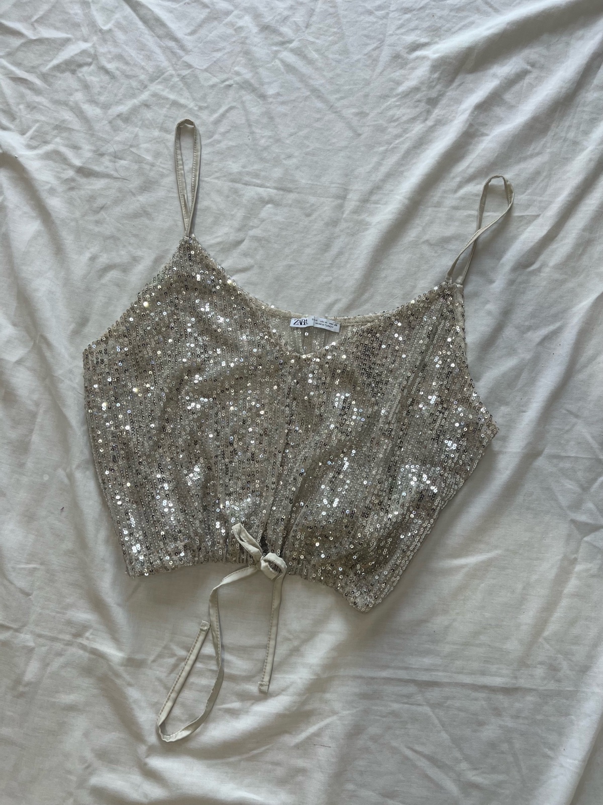 Crop top à paillettes