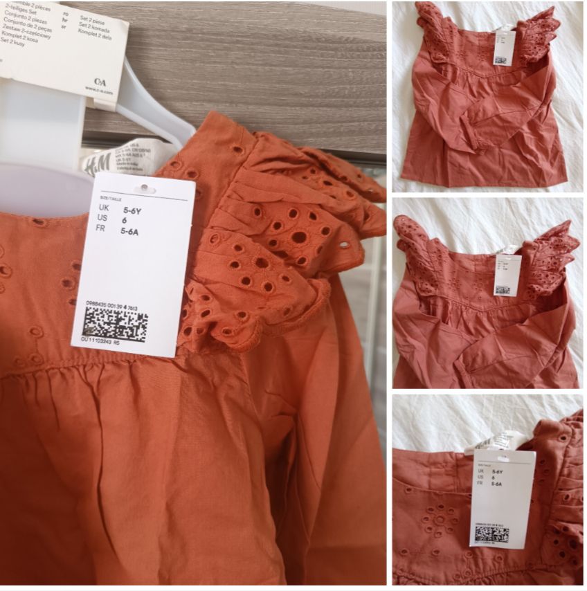 🧡❤️blouse coton volonté 🧡🧡 pour fille 5/6 ans 