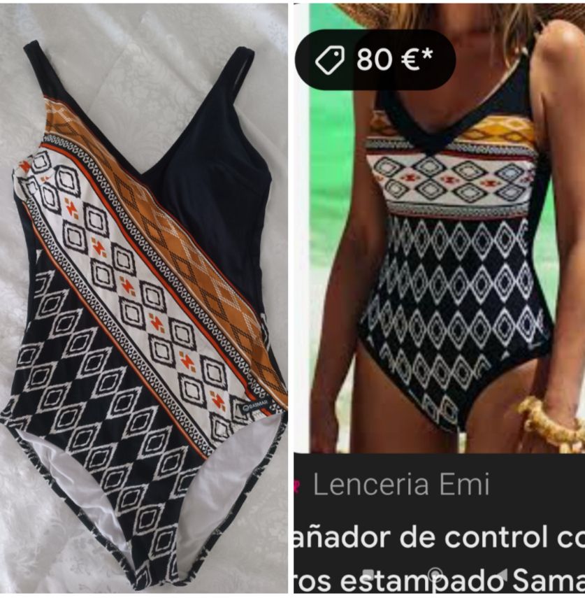 Maillot de bain une pièce haut de gamme, au tissu gainant et imprimé élégant,Une qualité irréprochable signée Basmar, marque reconnue pour ses maillots raffinés. 💯taille 42 mais ylabes 38