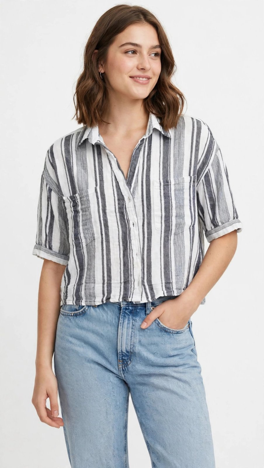 Chemise crop over size