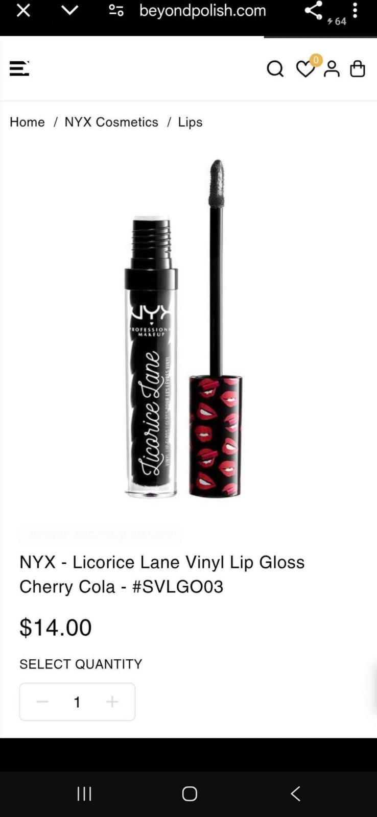 Lip gloss nyx noir