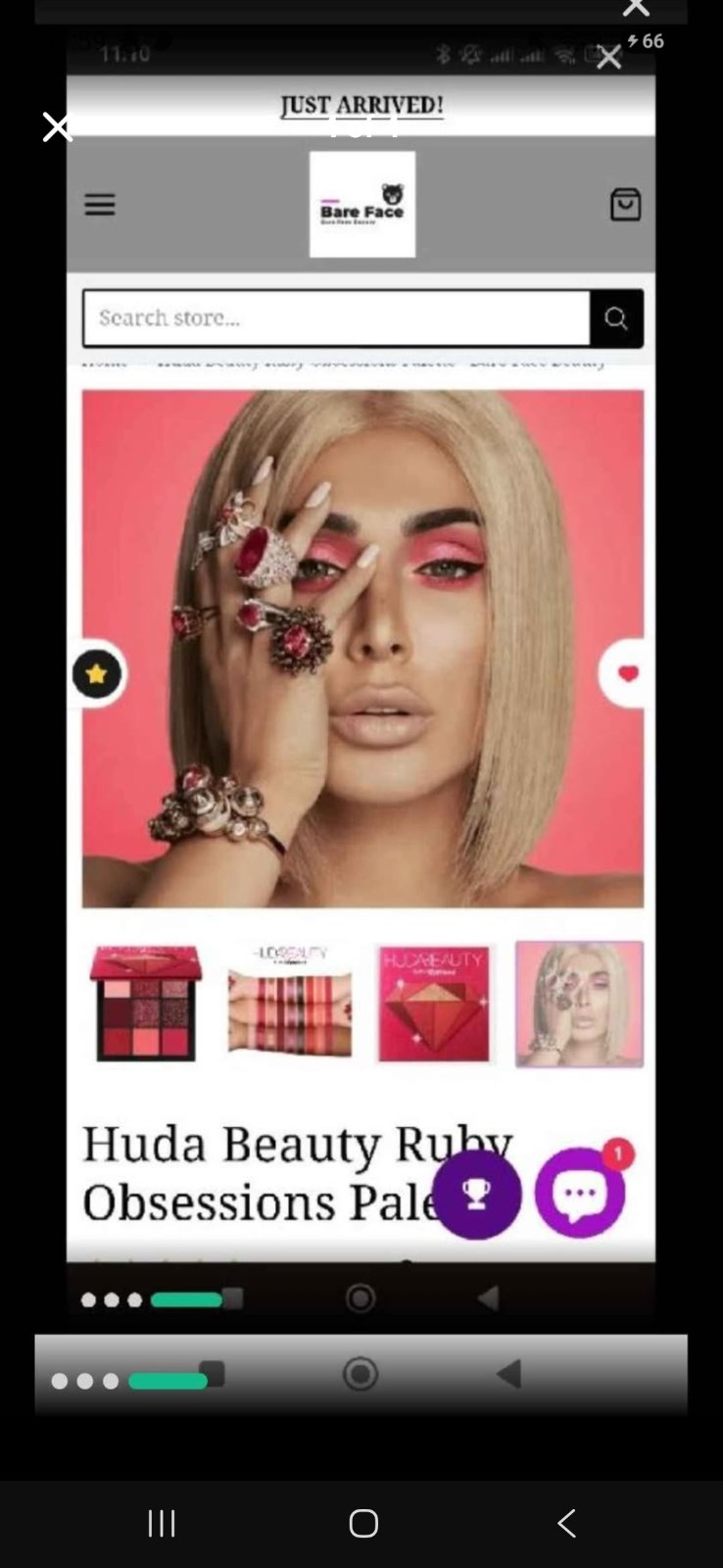 Palette huda Beauty rubby obsession