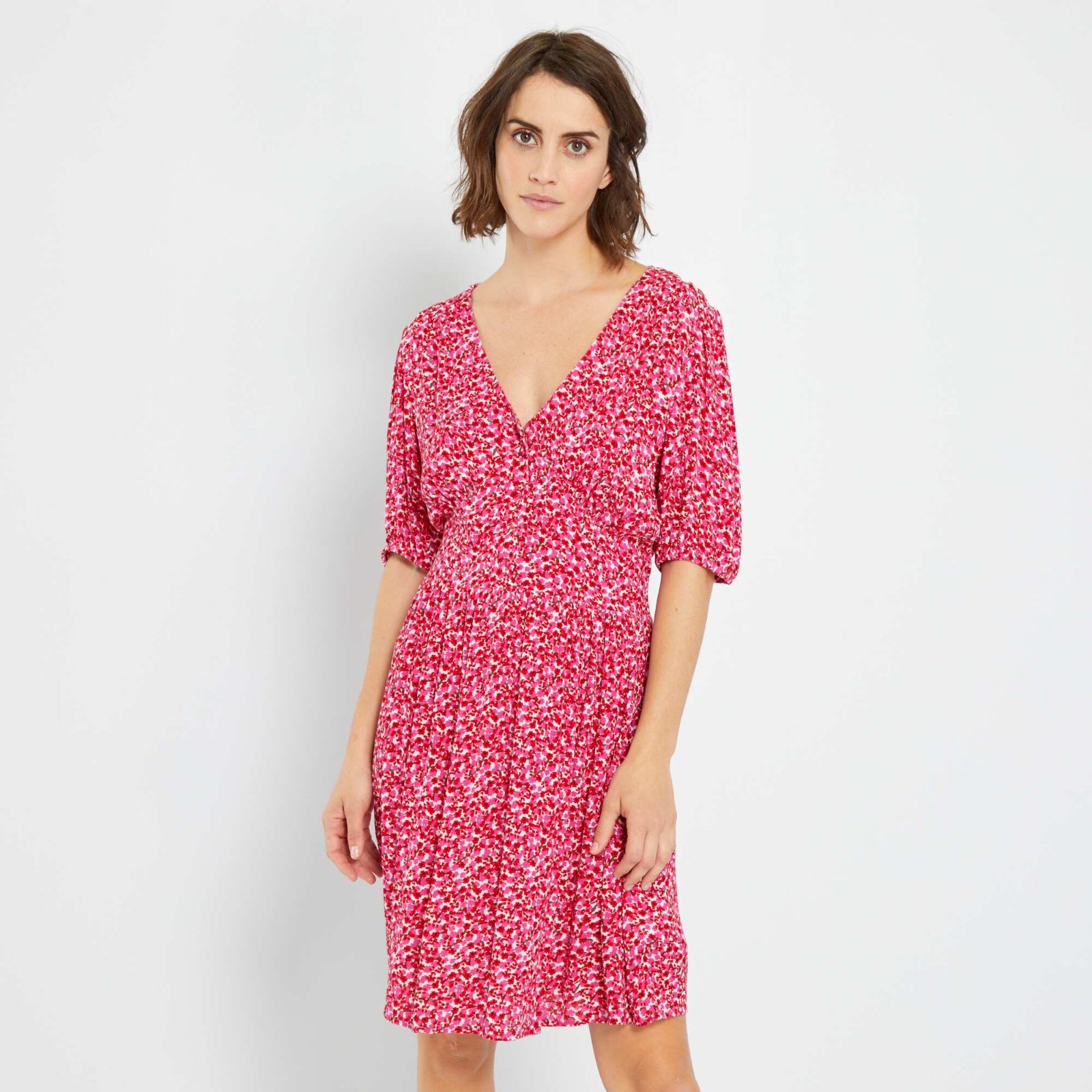 Robe courte fleuri