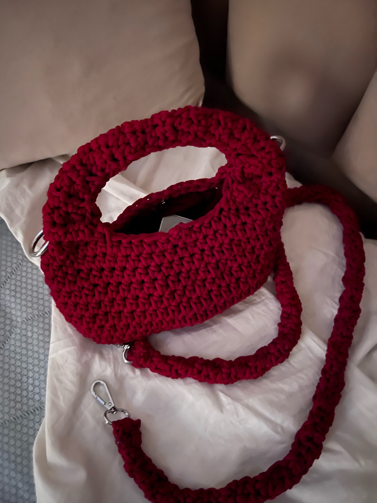 Sac crochet rouge hand made
