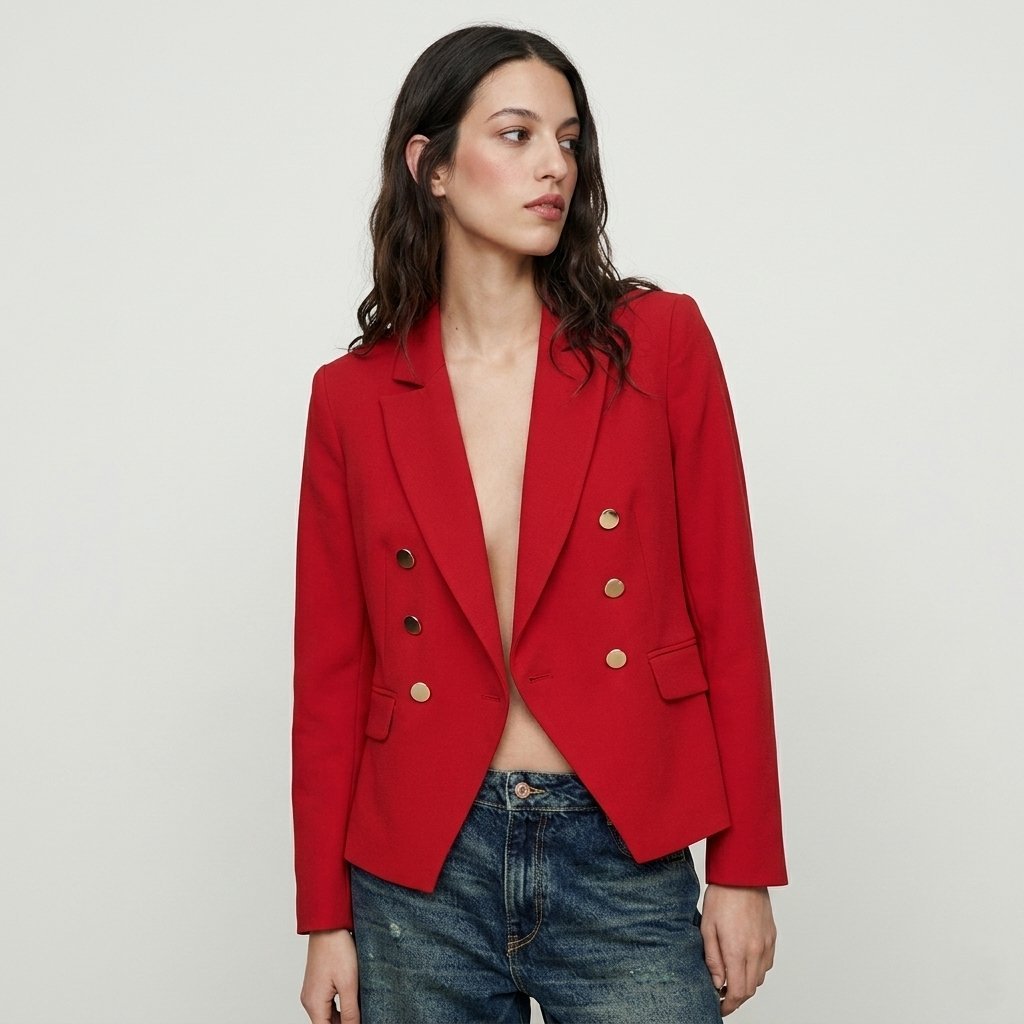 Blazer rouge atmosphère 