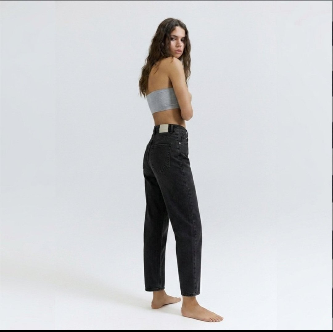 Jean mom taille haute noir – Pull&Bear
