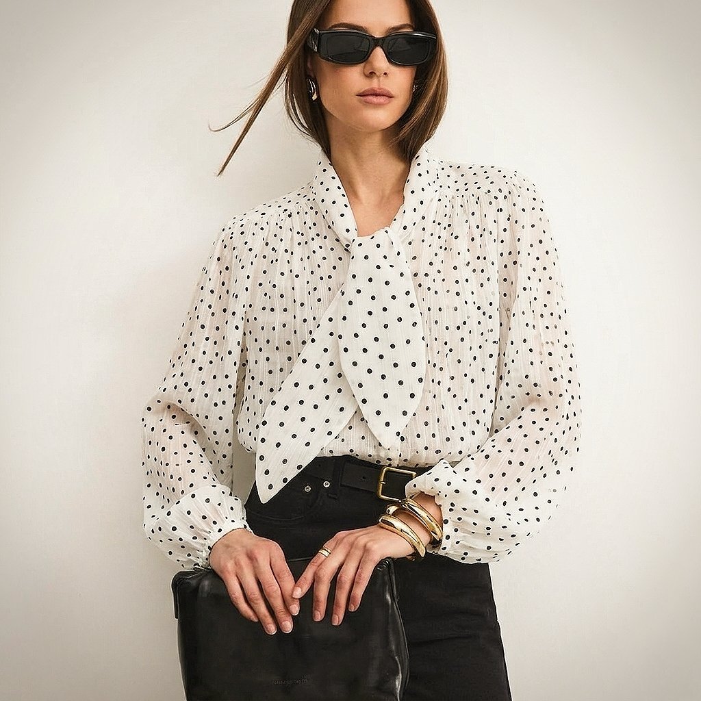 Magnifique Blouse Polka ZARA – Style Chic & Intemporel